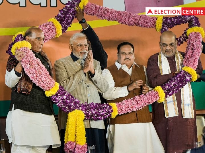 Gujarat Election Results 2022: PM Modi Speech on Himachal Poll Result Massive crowd gathers at BJP headquarters to celebrate win know details PM Modi Speech: गुजरात चुनाव में प्रचंड जीत पर पीएम मोदी बोले, 'भूपेंद्र रिकॉर्ड तोड़ सकें इसके लिए नरेंद्र कड़ी मेहनत कर रहा था'