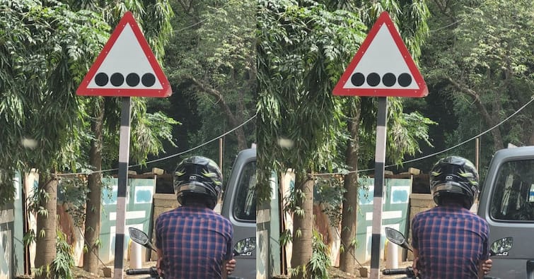 Traffic Rules: Very few people know the meaning of this new traffic sign on the road! what is the meaning of these four circles Traffic Rules: ਸੜਕ 'ਤੇ ਲੱਗੇ ਇਨ੍ਹਾਂ ਨਵੇਂ ਟ੍ਰੈਫਿਕ ਸਾਈਨ ਦਾ ਮਤਲਬ ਬਹੁਤ ਘੱਟ ਲੋਕ ਜਾਣਦੇ ਹਨ! ਇਨ੍ਹਾਂ ਚਾਰ ਗੋਲਿਆਂ ਦਾ ਕੀ ਹੈ ਮਤਲਬ?