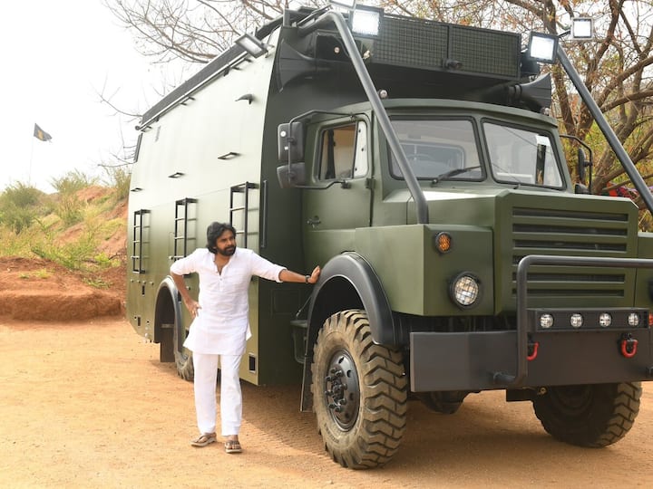 Jana Sena chief Pawan Kalyan is gearing up for the 2024 electoral battle in Andhra Pradesh. The actor-politician Wednesday unveiled a specially-designed vehicle ‘Varahi’ for campaigning.