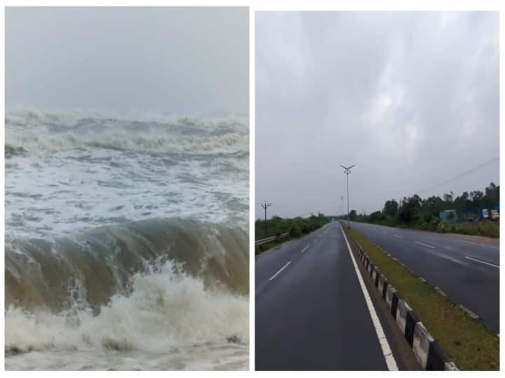 Cyclone Mandous traffic not allowed in ECR Road only allowed important vehicles ECR Traffic: இ.சி.ஆர். சாலையில் போக்குவரத்துக்கு தடை..! சென்னை - பாண்டிச்சேரி பேருந்துகள் நிறுத்தம்..! பயணிகள் அவதி