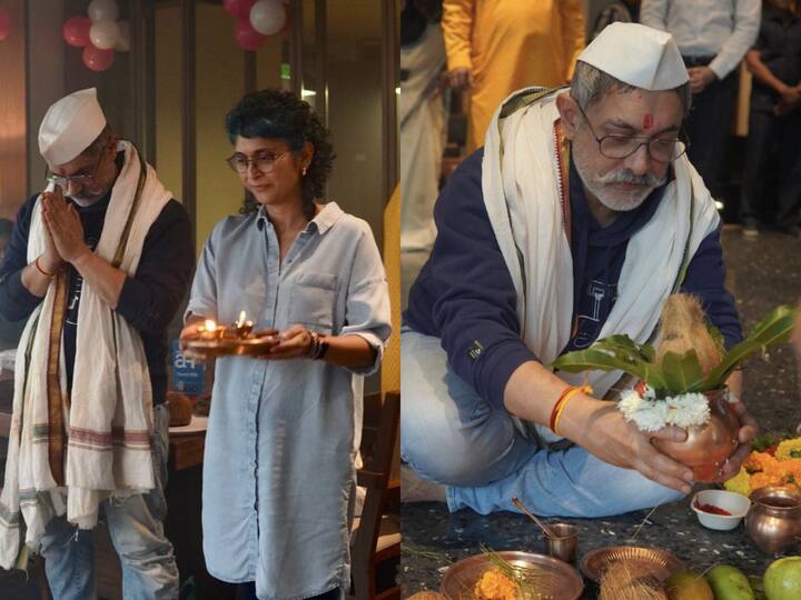 Some fresh images of Bollywood star Aamir Khan offering a puja have been doing the rounds online.