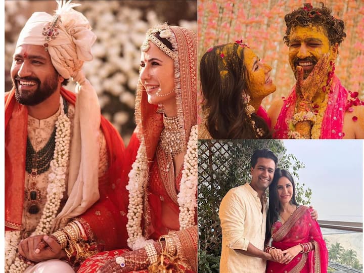 Katrina Vicky Wedding Anniversary: பாலிவுட்டின் அழகு ஜோடி கத்ரீனா கைஃப் - விக்கி கெளஷல் திருமண நாளையொட்டி அவர்களின் கல்யாண புகைப்படங்கள் வைரலாகி வருகின்றன.