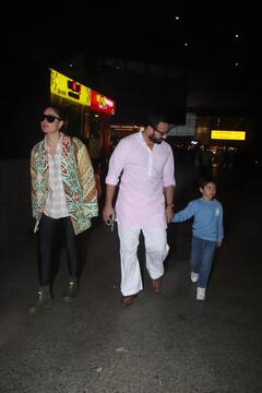 In Pics:जैसलमेर से वेकेशन मनाकर वापस लौटे Saif Ali Khan-Kareena Kapoor, एयरपोर्ट पर तैमूर के साथ कूल में हुए स्पॉट