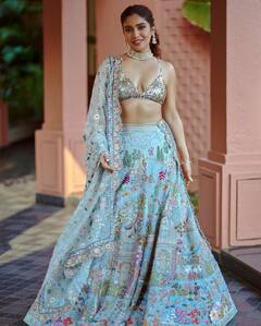 Bhumi Pednekar Glows In A Floral Sequin Lehenga - SEE PICS