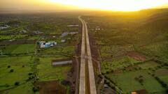 PHOTO : ड्रोनच्या नजरेतून टिपलेली समृद्धी महामार्गाची सायंकाळच्या वेळची विहंगम दृश्ये