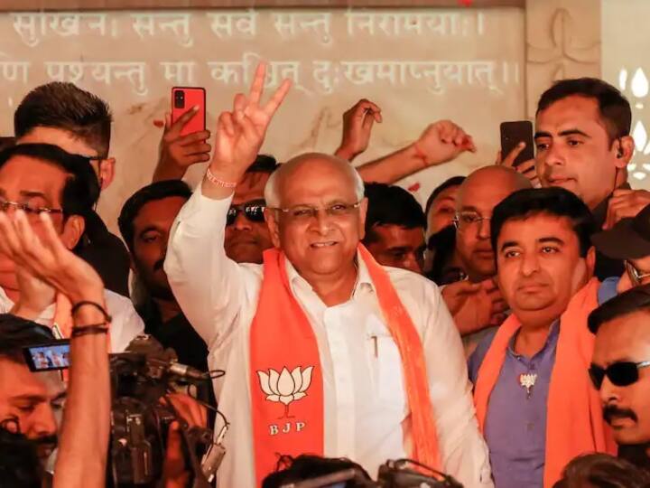 Gujarat BJP Legislature Party meeting continues Bhupendra may be reelected leader भूपेंद्र पटेल दूसरी बार संभालेंगे गुजरात की कमान, बीजेपी विधायक दल की बैठक में सर्वसम्मति से चुना गया नेता