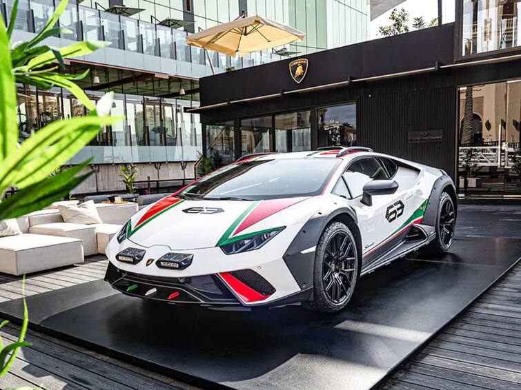 Lamborghini Huracan Sterrato Launched in India at Rs 4.61 Crores Know Features marathi auto news Lamborghini Huracan Sterrato : 4.61 कोटींची जबरदस्त Lamborghini कार भारतात लॉन्च, याच्या समोर भल्याभल्या कार आहेत फेल