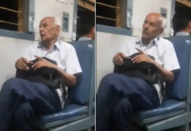 ਟਰੇਨ 'ਚ ਬੈਠੇ ਇਸ ਬਜ਼ੁਰਗ ਦੀ ਵੀਡੀਓ ਕਿਉਂ ਹੋ ਰਹੀ ਹੈ ਵਾਇਰਲ, ਦੇਖਣ ਤੋਂ ਬਾਅਦ ਤੁਸੀਂ ਵੀ ਸ਼ੇਅਰ ਕਰੋਗੇ old man humming while listening to songs in train ਟਰੇਨ 'ਚ ਬੈਠੇ ਇਸ ਬਜ਼ੁਰਗ ਦੀ ਵੀਡੀਓ ਕਿਉਂ ਹੋ ਰਹੀ ਹੈ ਵਾਇਰਲ, ਦੇਖਣ ਤੋਂ ਬਾਅਦ ਤੁਸੀਂ ਵੀ ਸ਼ੇਅਰ ਕਰੋਗੇ
