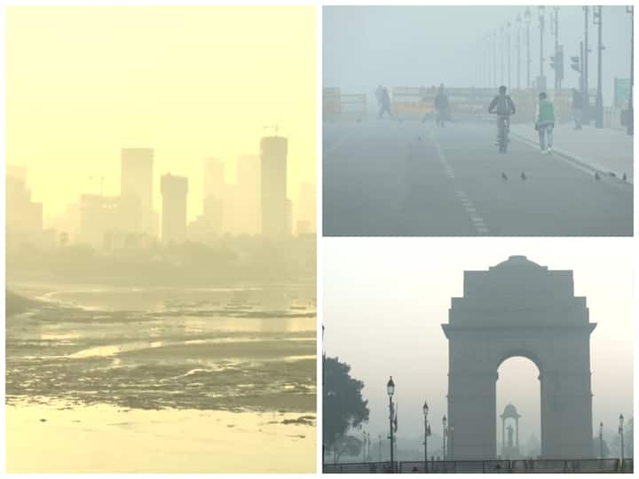 Delhi on Sunday continued to breathe 'Very Poor' air quality while Mumbai witnessed air quality in the 'Poor' category.