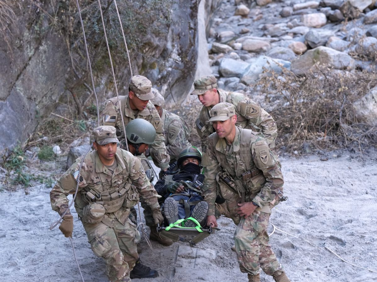 India-US Army personnel during Yudh Abhyas 2022 in Uttarakhand on Nov 30 | Photo: PTI