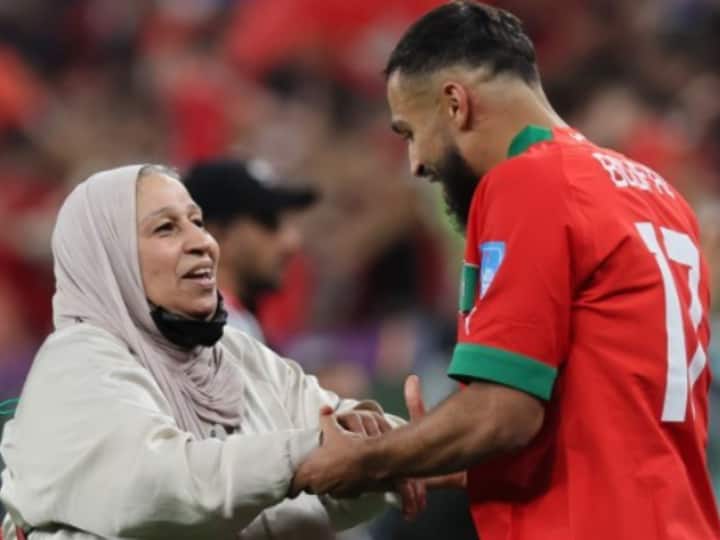 FIFA World Cup 2022 Morocco vs Portugal Morocco's Sofiane Boufal Celebrates With His Mother After Historic Win Over Portugal FIFA World Cup: Morocco's Sofiane Boufal Celebrates With His Mother After Historic Win Over Portugal - See Pics