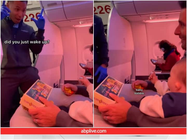 Video: साइन लैंग्वेज के जरिए फ्लाइट अटेंडेंट ने की बच्चे से बात, दिल जीत लेगा वीडियो flight attendant communicating with a baby using American sign language in viral video Video: साइन लैंग्वेज के जरिए फ्लाइट अटेंडेंट ने की बच्चे से बात, दिल जीत लेगा वीडियो