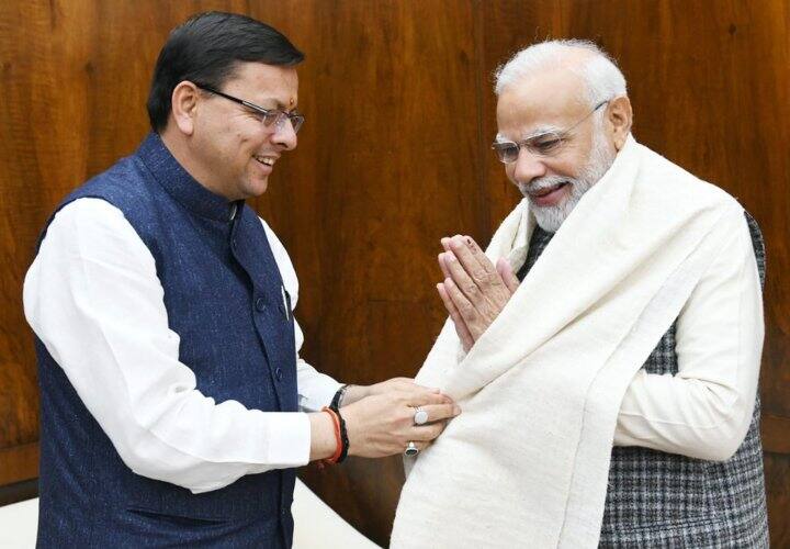 CM Dhami Met PM Modi: पीएम मोदी से मिले सीएम धामी, संसद भवन में एक घंटे की मुलाकात में जानें क्या हुई बात? CM Pushkar singh Dhami met PM Modi at sansad bhawan discussed on various issues CM Dhami Met PM Modi: पीएम मोदी से मिले सीएम धामी, संसद भवन में एक घंटे की मुलाकात में जानें क्या हुई बात?