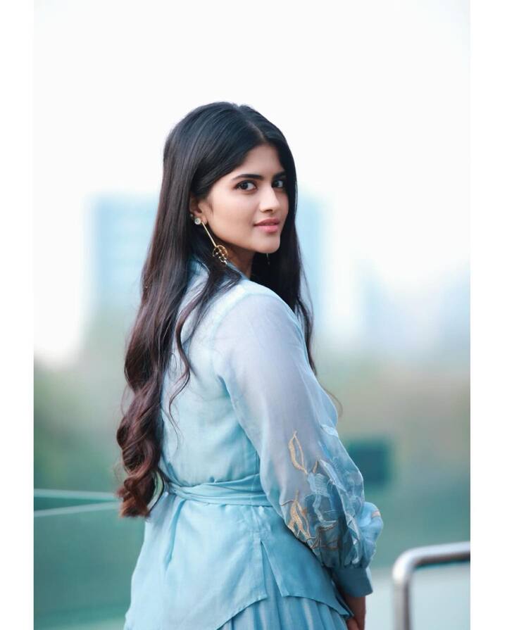 సోషల్ మీడియాలో యాక్టివ్ గా ఉంటూ లేటెస్ట్ ఫోటోస్ షేర్ చేస్తుంది. Image Credit : Megha Akash/Instagram
