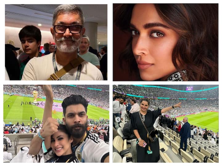 At FIFA World Cup 2022, several Bollywood celebrities, including Mouni Roy, Manushi Chhillar, Aamir Khan and Shanaya Kapoor were spotted enjoying the matches and cheering for their favourite teams.