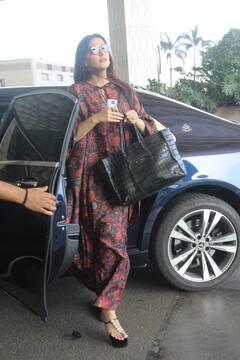 Sonam Kapoor Airport Look: काफ्तान पहनकर एयरपोर्ट पर स्पॉट हुईं सोनम कपूर, वायरल हो रहीं वायु की मम्मी की स्टाइलिश तस्वीरें
