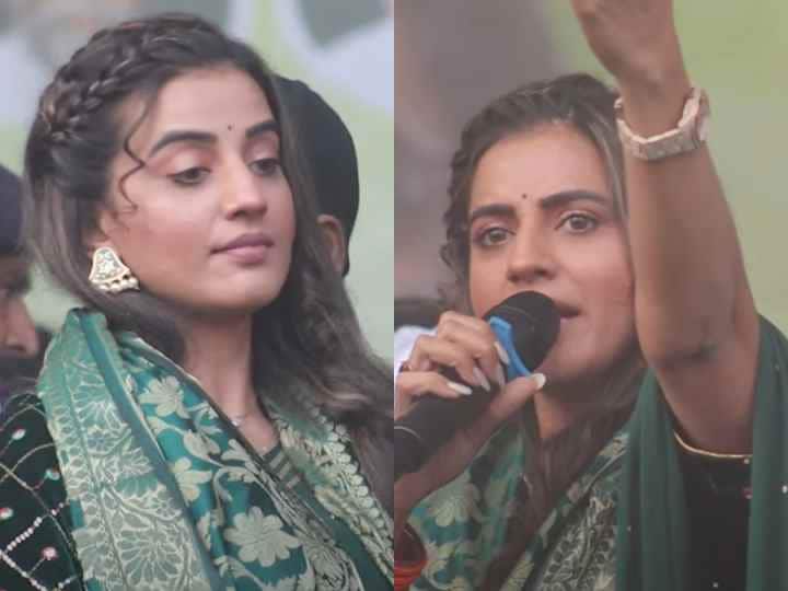 Akshara Singh को मिली देरी से पहुंचने की सजा, बीच इवेंट में कुर्सियां तोड़ लोगों ने निकाला गुस्सा, बेकाबू हुई भीड़ Bhojpuri Actress Akshara Singh Stage Show Event actress leaves show after crowd misbehaves Akshara Singh को मिली देरी से पहुंचने की सजा, बीच इवेंट में कुर्सियां तोड़ लोगों ने निकाला गुस्सा, बेकाबू हुई भीड़