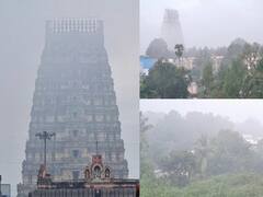 Kanchipuram : பனிமூட்டத்தால் மலை பிரதேசங்கள் போன்று காட்சியளித்த சென்னை, காஞ்சிபுரம்.. வைரலாகும் படங்கள்..