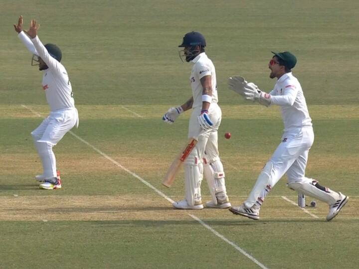 India vs Bangladesh Virat Kohli out by Taijul Islam 1st Test Chattogram VIDEO: Virat Kohli को तैजुल इस्लाम ने आसानी से बनाया शिकार, देखें कैसे सिर्फ 1 रन बनाकर हुए आउट