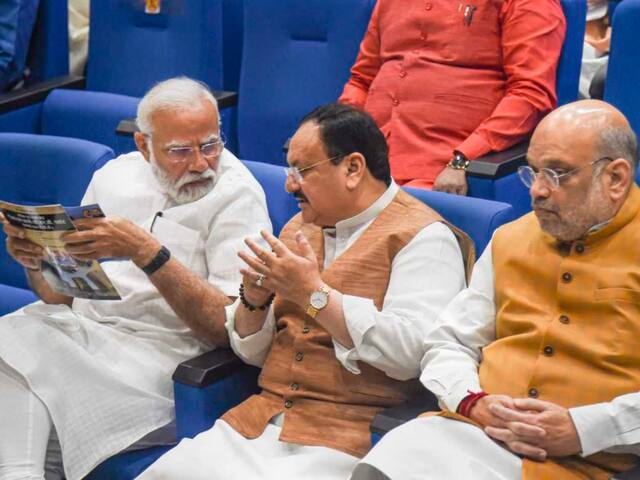 BJP Parliamentary Party Meeting Today PM Modi Will Be Congratulated For  Historic Victory In Gujarat ANN | संसद के लाइब्रेरी हॉल में BJP संसदीय दल  की बैठक शुरू, गुजरात जीत के लिए