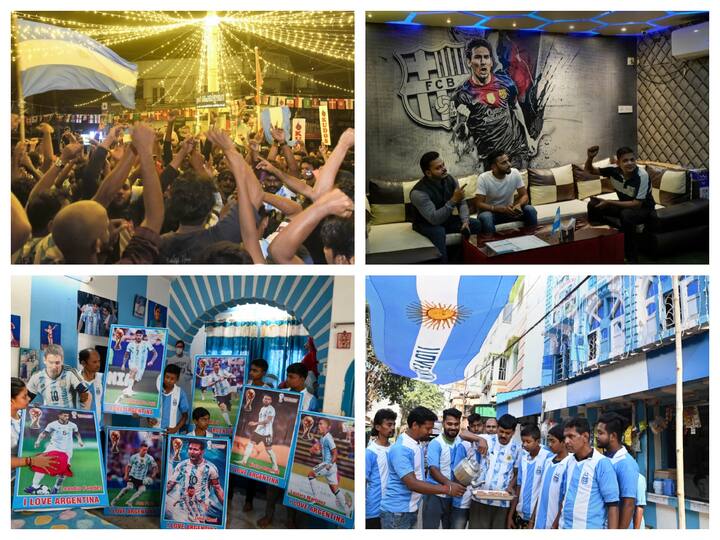 Argentina competed with Croatia in the Semi-Finals of the FIFA World Cup 2022 and won by 3-0. Indians fans across the nation were seen celebrating Argentina's win. Have a look at the pictures below.