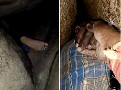 గుహలో చిక్కుకున్న వ్యక్తి బయటికి, నిరంతర శ్రమతో ఎట్టకేలకు వెలికితీత