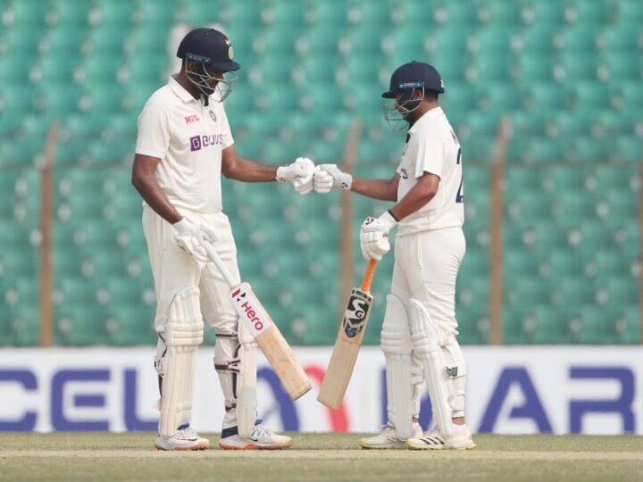 ind vs ban 1st test india 1st innings highlights Ravichandran Ashwin Shreyas Iyer Chattogram IND vs BAN 1st Test: भारत ने अश्विन-कुलदीप के दम पर पहली पारी में बनाए 404 रन, दूसरे दिन भारी पड़े बांग्लादेशी गेंदबाज