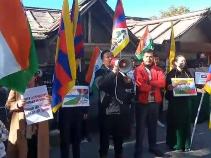 Himachal Pradesh News Tibetan community protest against China over Tawang Clash in McLeodganj ann Himachal Pradesh: तवांग की घटना पर तिब्बती समुदाय ने चीन के खिलाफ किया प्रदर्शन, लगाए 'भारत माता की जय' के नारे