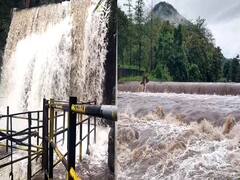 சுருளி அருவியில் வெள்ளப்பெருக்கு -  சுற்றுலா பயணிகளுக்கு தடை