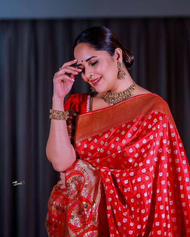 తన నటనతో సిల్వర్ స్క్రీన్ పై మంచి గుర్తింపు.Photo Credit@Anasuya/Instagram