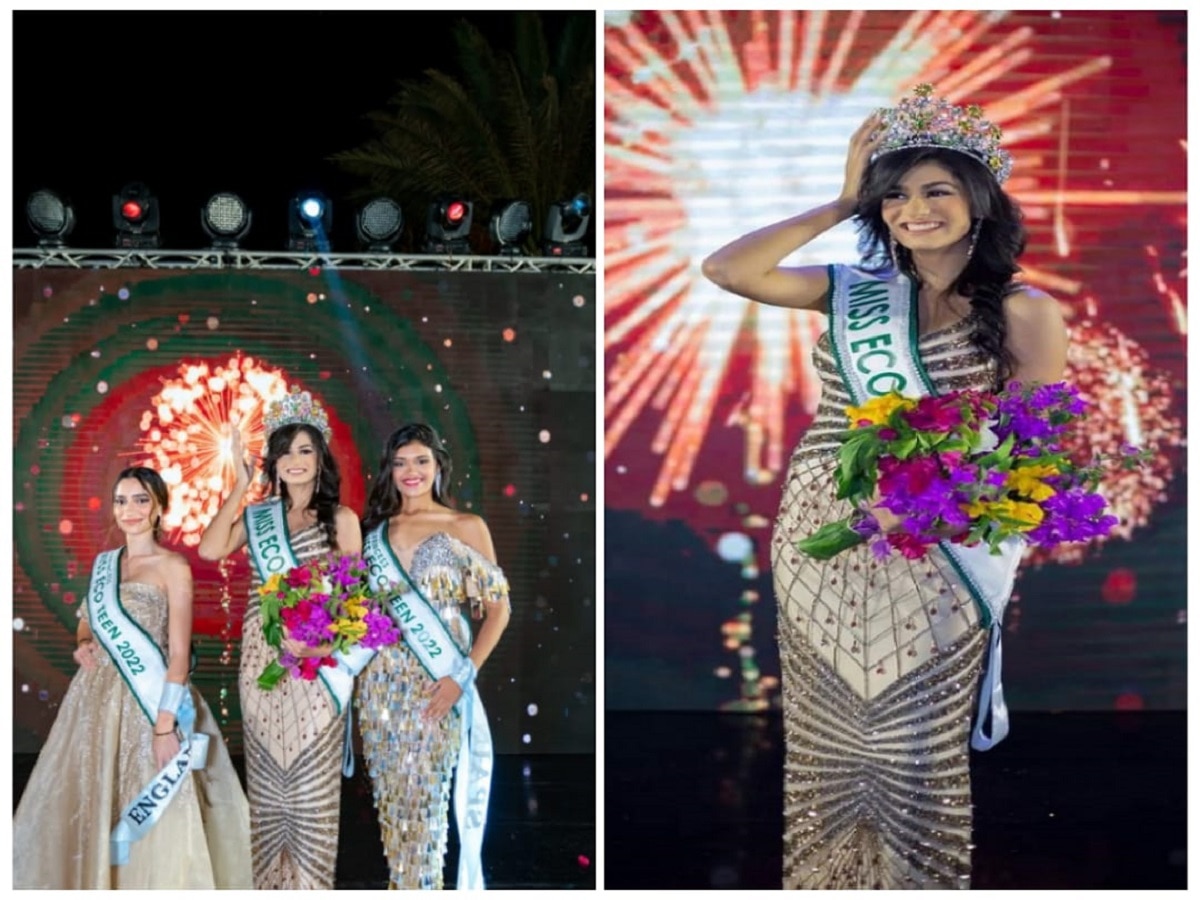 17 Yr Old Cherisha Chanda From India Won First Miss Eco Teen Pageant