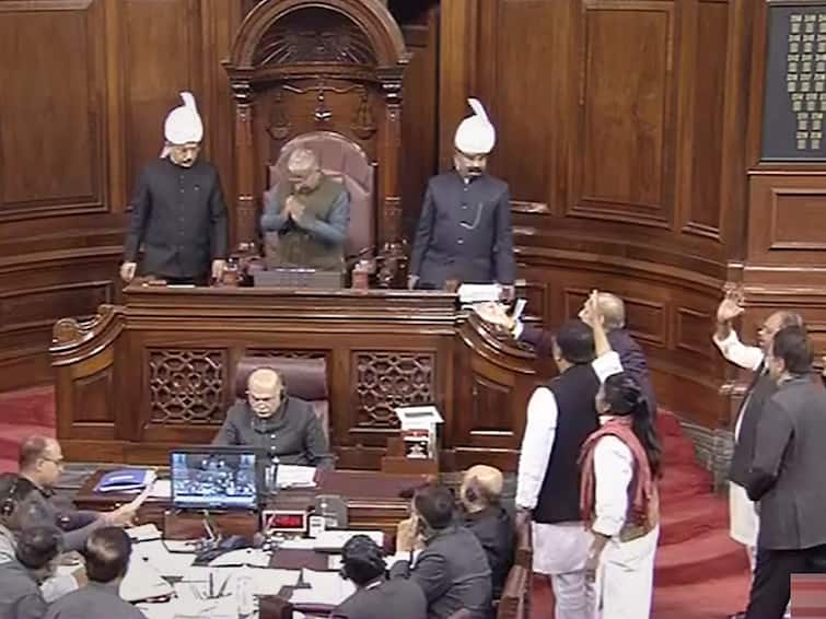 Rajya Sabha Adjournment: Chaos As Opposition Trooped Into Well Demanding Discussion on India-China Rajya Sabha Adjournment: Chaos As Opposition Trooped Into Well Demanding Discussion on India-China