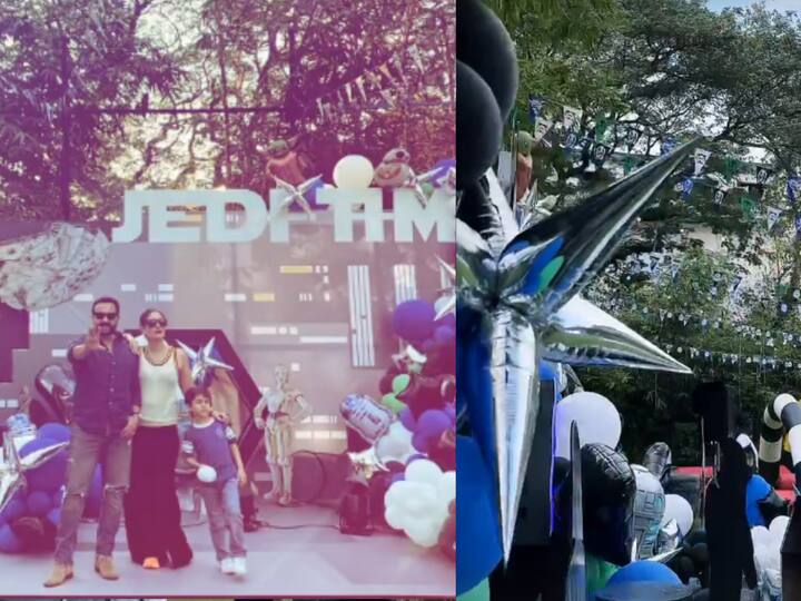 Saif Ali Khan and Kareena hosted a pre-birthday celebration of their son Taimur with a Star Wars theme. His actual birthday is on December 20. Let's have a look at the pictures.