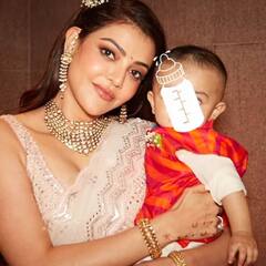 Kajal Aggarwal Family Pics: ट्रडिशनल अंदाज में पति के साथ शादी में पहुंची काजल अग्रवाल, शेयर की बेटे नील की ये क्यूट तस्वीरें