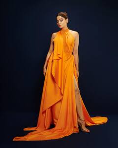 Shamita Shetty's Orange Backless Gown Is The Talk Of The Town - SEE PICS