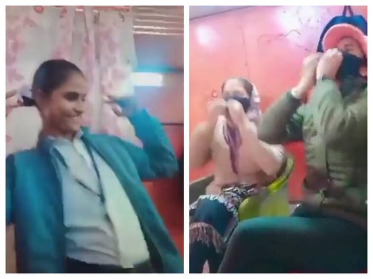 Viral Video police officer 4 members suspend after dance video is viral uttarpradesh Viral Video :  பணியின்போது சினிமா பாடலுக்கு டான்ஸ்.. வைரலான வீடியோ..சஸ்பெண்ட் செய்யப்பட்ட மகளிர் காவலர்கள்..