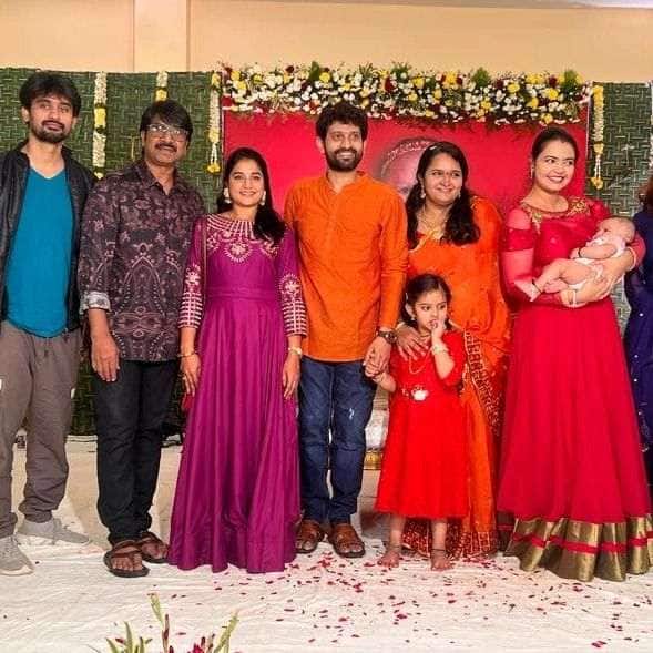 బిగ్ బాస్ సీజన్ 6 ఎలిమినేటెడ్ కంటెస్టెంట్ బాలాదిత్య తన రెండో కూతురికి  నామకరోణోత్సవం నిర్వహించారు.-Image Credit: Pinky Sudeepa/Instagram