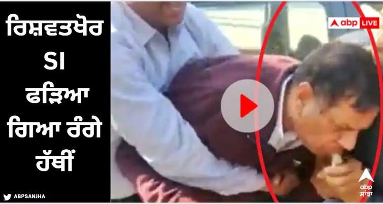 watch faridabad news vigilance team arrested bribe taker sub inspector WATCH: ਫਰੀਦਾਬਾਦ ਦਾ ਰਿਸ਼ਵਤਖੋਰ SI ਫੜਿਆ ਗਿਆ ਰੰਗੇ ਹੱਥੀਂ, ਬਚਣ ਲਈ ਖ਼ਾ ਗਿਆ 4000 ਰੁਪਏ ਦੀ ਰਿਸ਼ਵਤ, ਵੀਡੀਓ ਵਾਇਰਲ