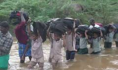 பள்ளிக்கு செல்ல பாதை இல்லாததால் மாணவர்கள் அவதி - மாவட்ட நிர்வாகம் நடவடிக்கை எடுக்குமா..?