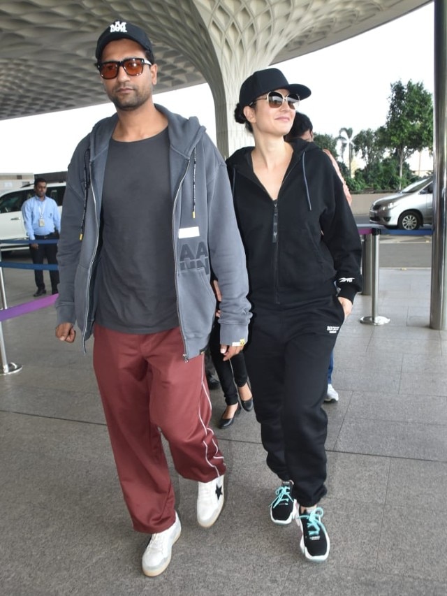 Katrina Kaif And Vicky Kaushal’s Casual Look At The Airport