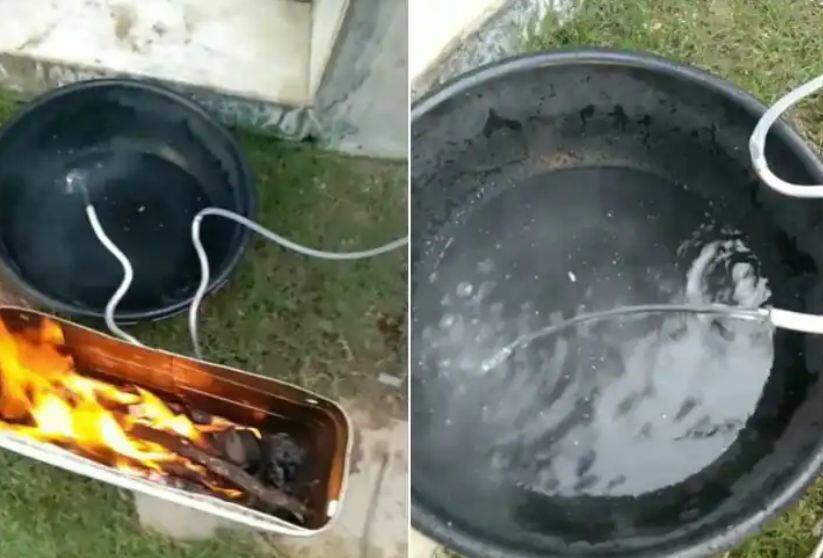 trick of heating water for bathing in winter is viral Viral Video: ਜੁਗਾੜ ਲਾ ਕੇ ਇੱਕ ਪਲ ਵਿੱਚ ਕੀਤਾ ਪਾਣੀ ਗਰਮ, ਤੁਸੀਂ ਵੀ ਦੇਖੋ ਕਮਾਲ ਦੀ ਵੀਡੀਓ