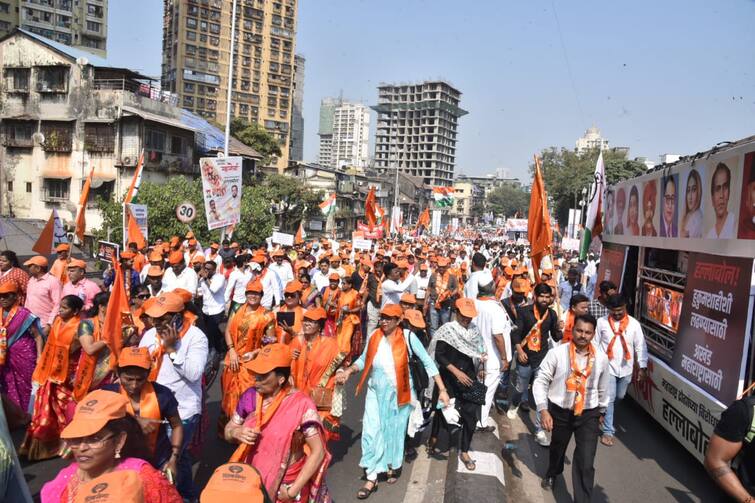 maharashtra news nashik news Attack speech of Chhagan Bhujbal in the Mumbai Mahamarch of Mahavikas Aghadi MVA Mahamorcha : सरकार आंधळ, बहिर, मुक आणि पळकुट; महामोर्चात छगन भुजबळ यांचा हल्लाबोल