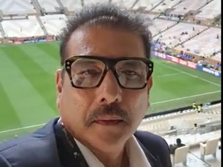 Ravi Shastri went to Qatar to see final match of FIFA World Cup 2022 he share a special video FIFA WC 2022 Final: रवि शास्त्री पर चढ़ा फुटबॉल का खुमार, स्टेडियम में पहुंच शेयर की खास वीडियो, बताई पंसदीदा टीम