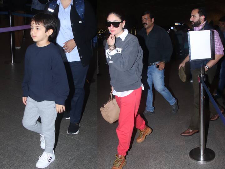 Kareena Saif Pics: 20 दिसंबर को करीना कपूर और सैफ अली खान के बड़े बेटे तैमूर का छठा बर्थडे है, जिसका प्री-सेलिब्रेशन इन्होंने पहले ही कर लिया है. वहीं अब पूरी फैमिली हॉलीडे के लिए निकल पड़ी है.