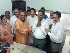 जळगाव दूध संघाच्या अध्यक्षपदी भाजप आमदार मंगेश चव्हाण, पदभार स्वीकारताच खडसेंचा फोटो हटवला