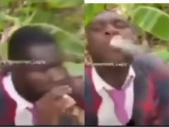 चुपके से सिगरेट पी रहा था, तभी आ गई मम्मी और मुंह पर ही दे मारी चप्पल.. देखिए Video