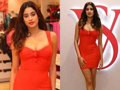 Janhvi Kapoor Pics: रेड बॉडीकॉन ड्रेस पहने स्टोर लॉन्च इवेंट में पहुंचीं जाह्नवी कपूर, ग्लैमर अवतार में ढाया कहर