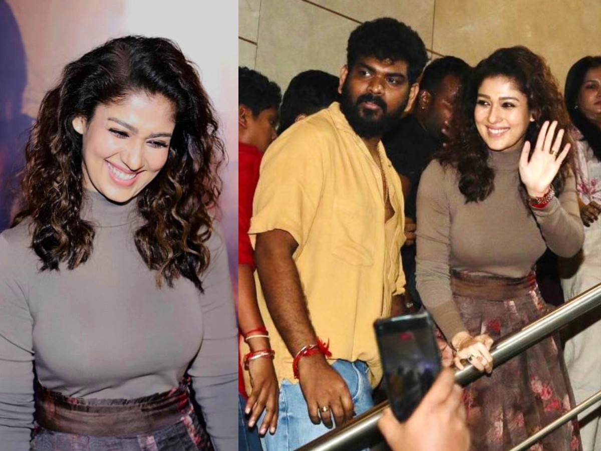 Nayanthara With Vignesh Shivan At Connect Movie Special Premier Show In ...