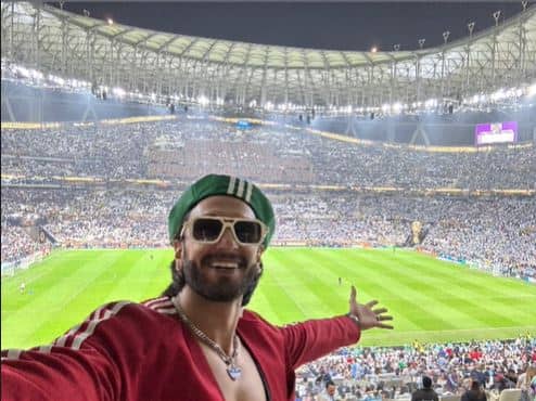 Ranveer Singh, who is a big football fan, was present to see Lionel Messi create history. He shared the picture on Instagram and wrote, 