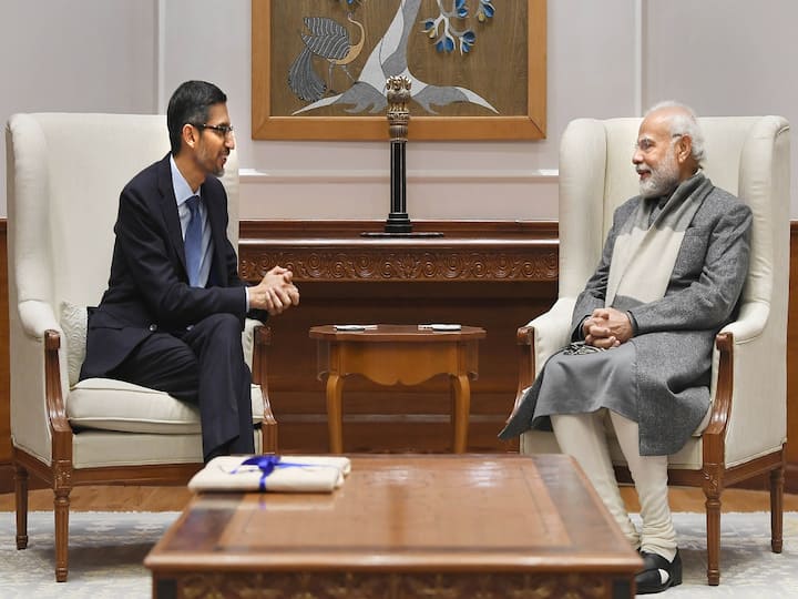 Prime Minister Narendra Modi on Monday met with Sundar Pichai, CEO of Alphabet and Google, and he said it was great to talk about innovation, technology, and other topics.